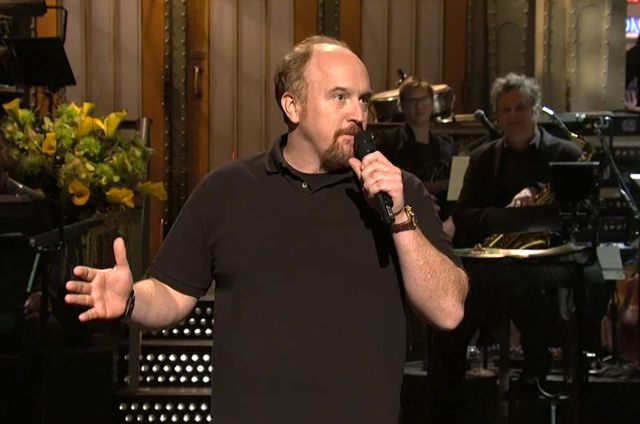 Louis C.K. did something extraordinary during his monologue: he told actual jokes. And they were hilarious.